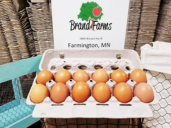Fresh eggs from Brand Farms